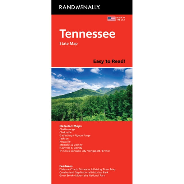 Tennessee State Highway Folded Map by Rand McNally (Easy to Read) - Cover