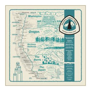 Geography Bandana - Pacific Crest Trail Theme