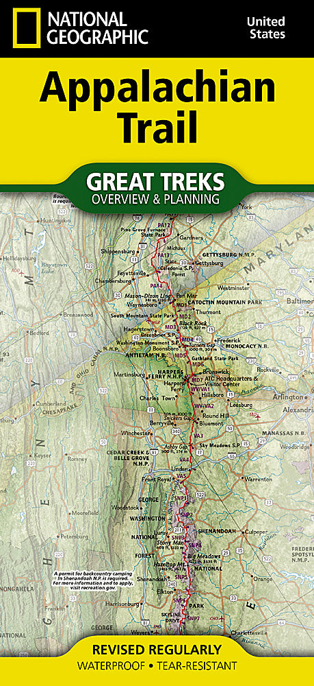 Appalachian Trail Great Treks Overview & Planning Map by National Geographic - Cover