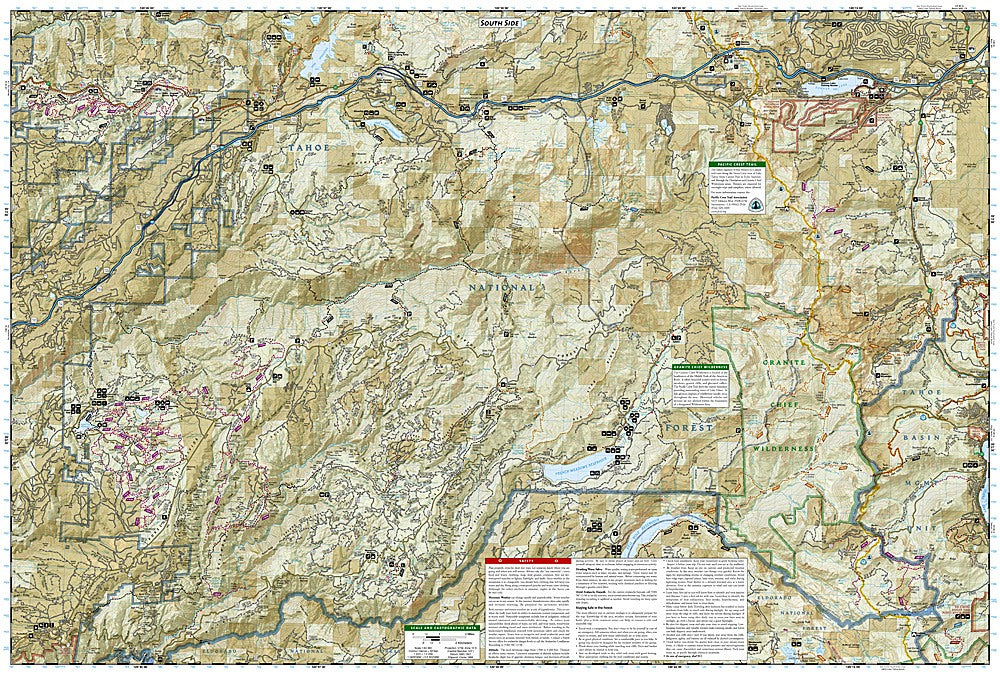 Tahoe National Forest West Trails Illustrated Topographic Map #804 - Map Detail