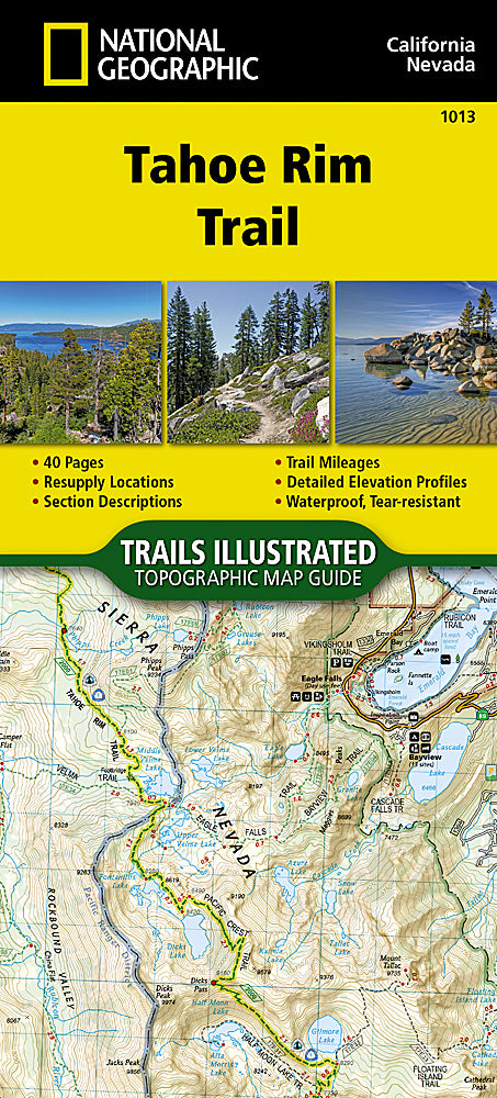 Tahoe Rim Trail Trails Illustrated Topographic Map Guide Booklet #1013 - Cover