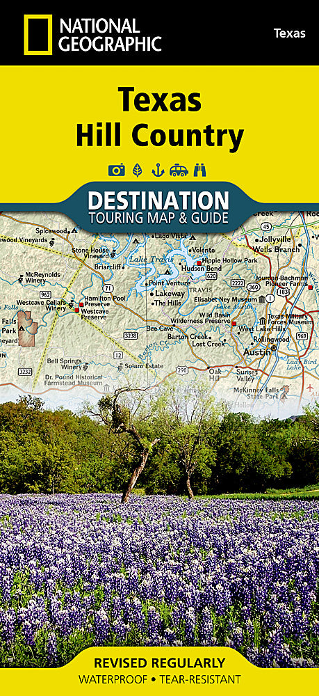 Texas Hill Country Touring Map & Guide by National Geographic - Cover