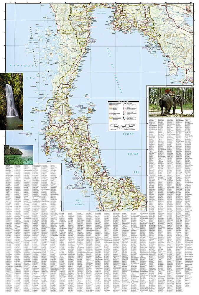 Thailand Adventure Travel Map by National Geographic - Map Detail