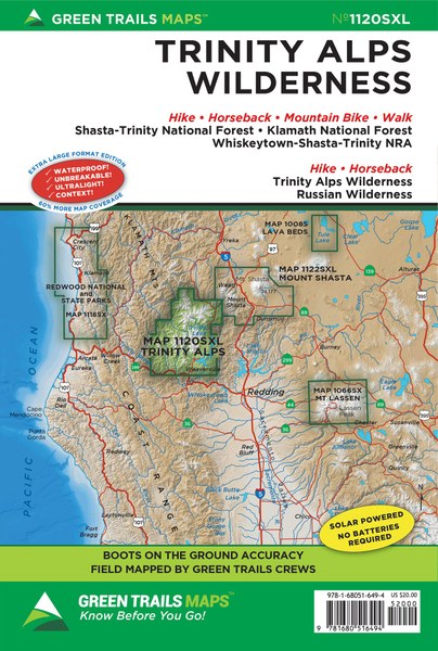 Trinity Alps trail map