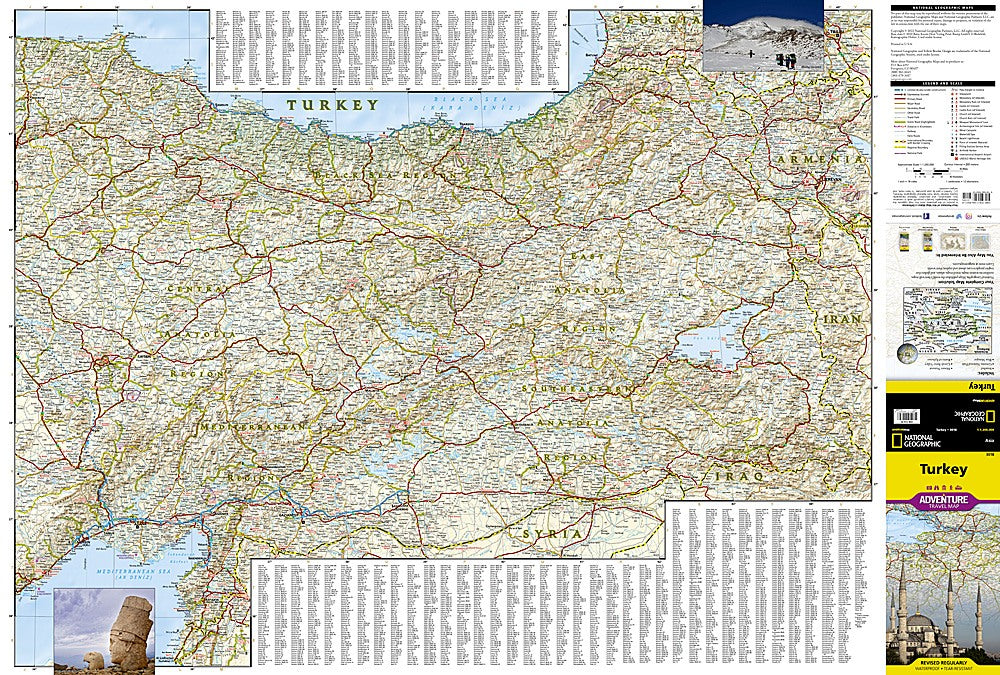Turkey Adventure Travel Map by National Geographic - Map Detail