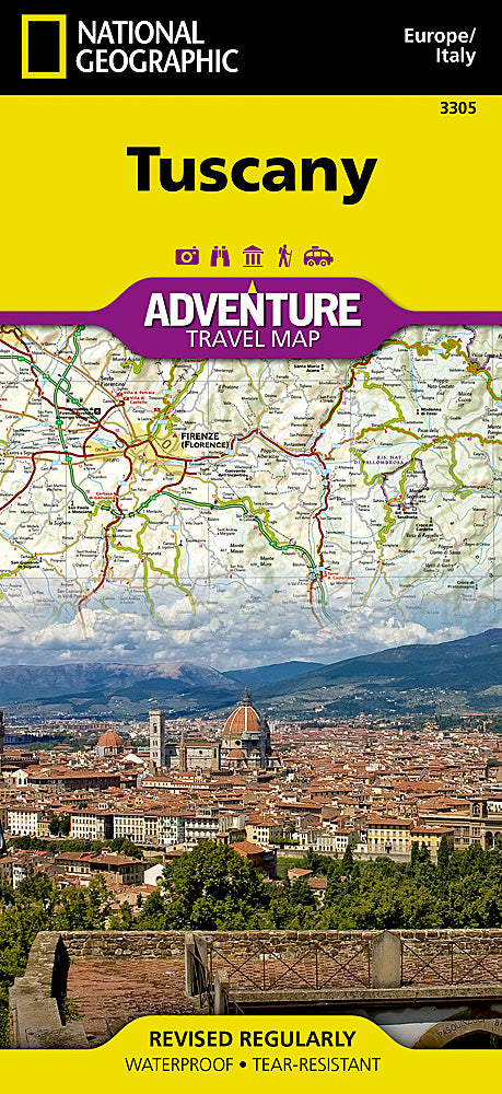 Tuscany, Italy Adventure Travel Map by National Geographic - Cover