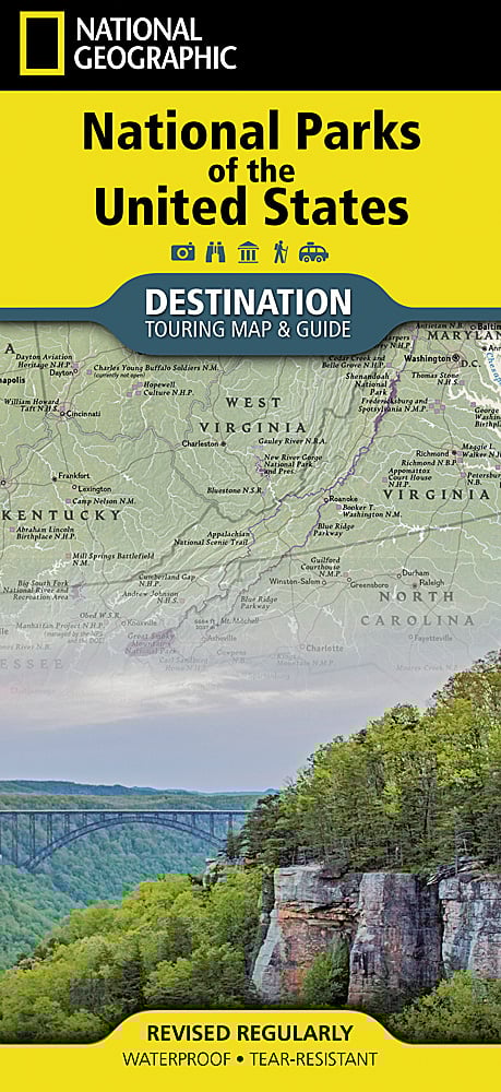 U.S. National Parks Destination Touring Map & Guide by National Geographic - Cover