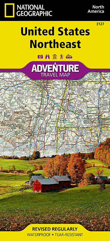 U.S. Northeast Adventure Travel Map by National Geographic - Cover