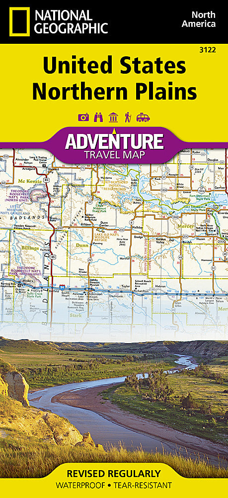 United States Northern Plains Adventure Travel Map by National Geographic - Cover