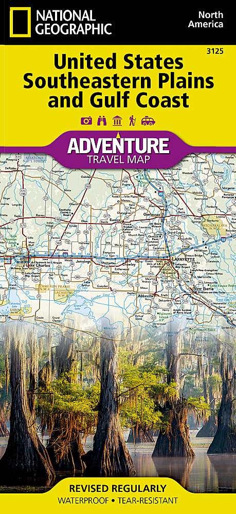 United States Southeastern Plains & Gulf Coast Adventure Travel Map by National Geographic - Cover