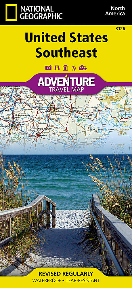 U.S. Southeast Adventure Travel Map by National Geographic - Cover