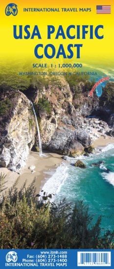 Pacific Coast Travel & Reference Map by ITMB - Cover