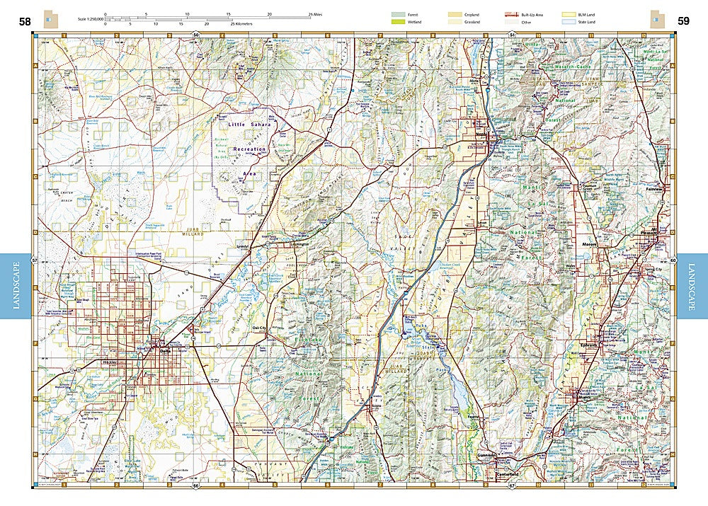 Utah Road & Recreation Atlas by Benchmark Maps - Map Detail