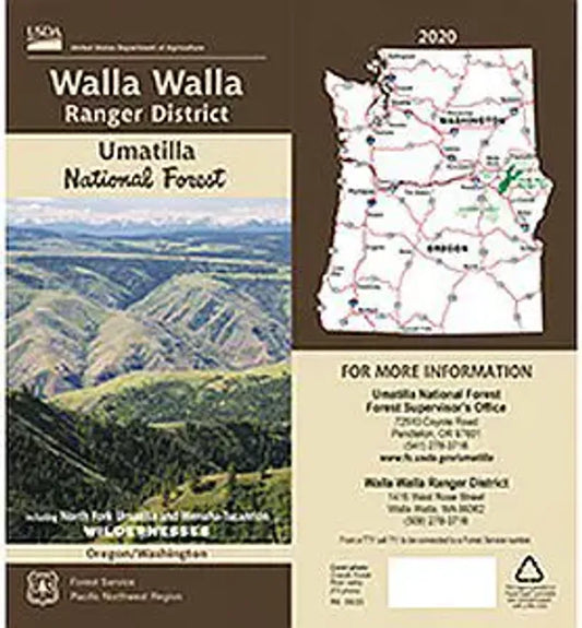 Umatilla National Forest - Walla Walla Ranger District Forest Service Map - Cover