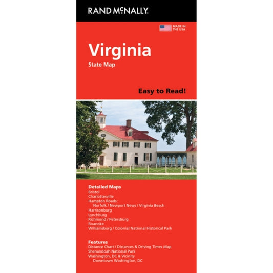 Virginia State Highway Folded Map by Rand McNally (Easy to Read) - Cover