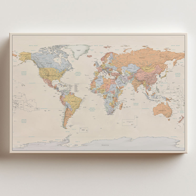 World Push Pin Map