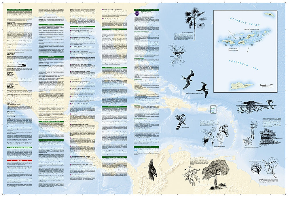 Virgin Islands National Park Trails Illustrated Topographic Map #236 - Information Graphic