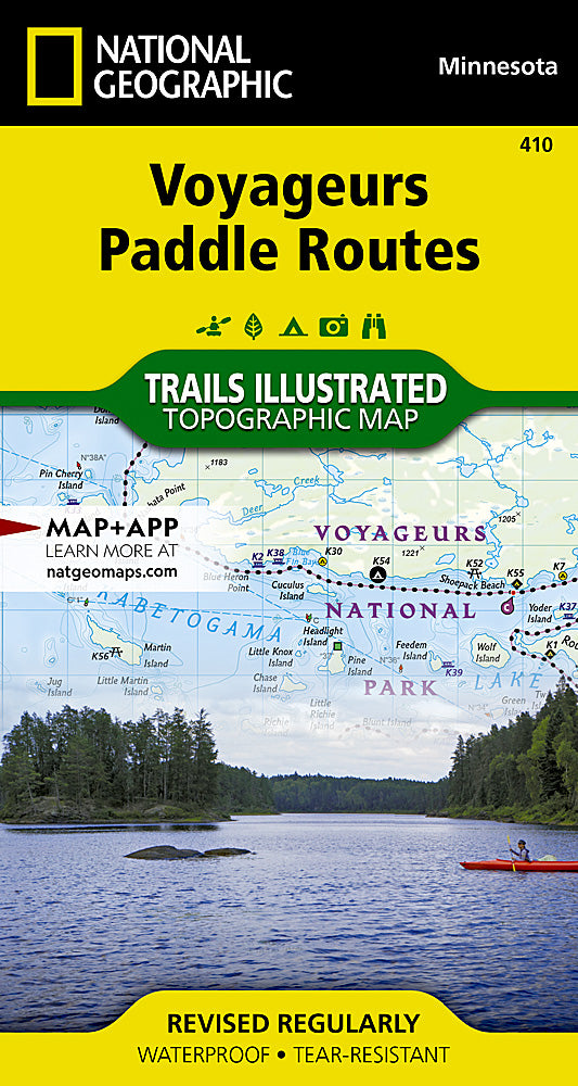 Voyageurs National Park Paddle Routes Trails Illustrated Topographic Map #410 - Cover