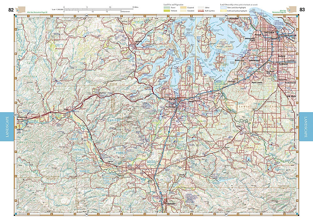 Washington Road & Recreation Atlas by Benchmark Maps - Map Detail