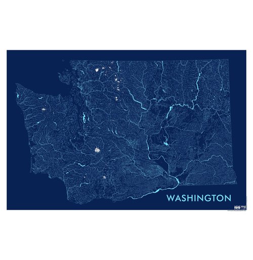 Rivers of Washington State – Metsker Maps