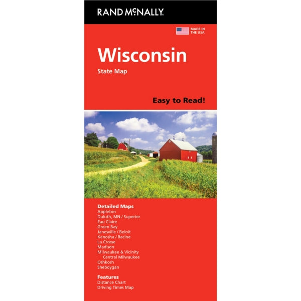 Wisconsin State Highway Folded Map by Rand McNally (Easy to Read) - Cover