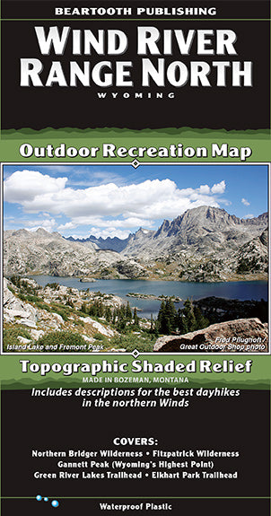 Wind River Range North Hiking Map
