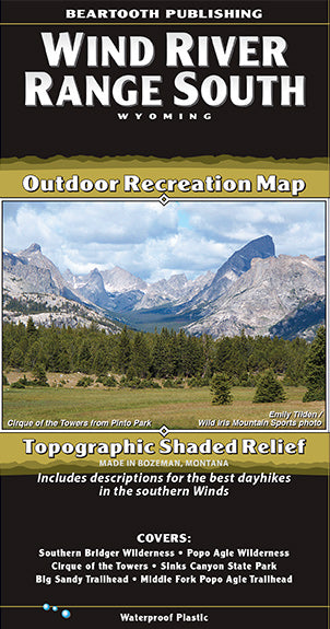 Wind River Range South Hiking Map