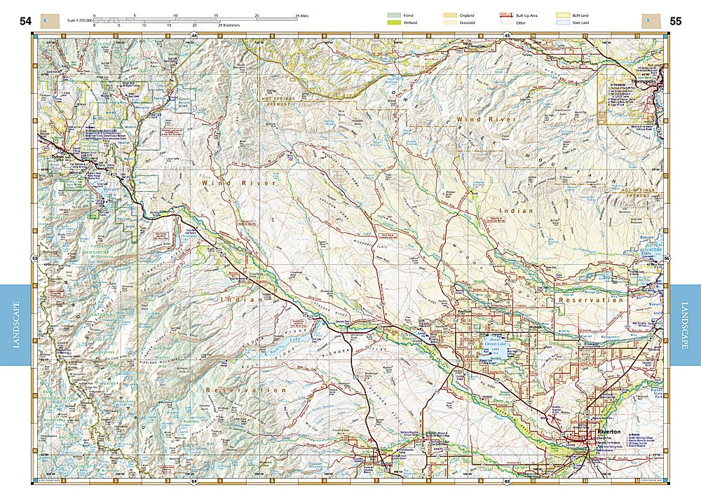 Wyoming Road & Recreation Atlas by Benchmark Maps - Map Detail