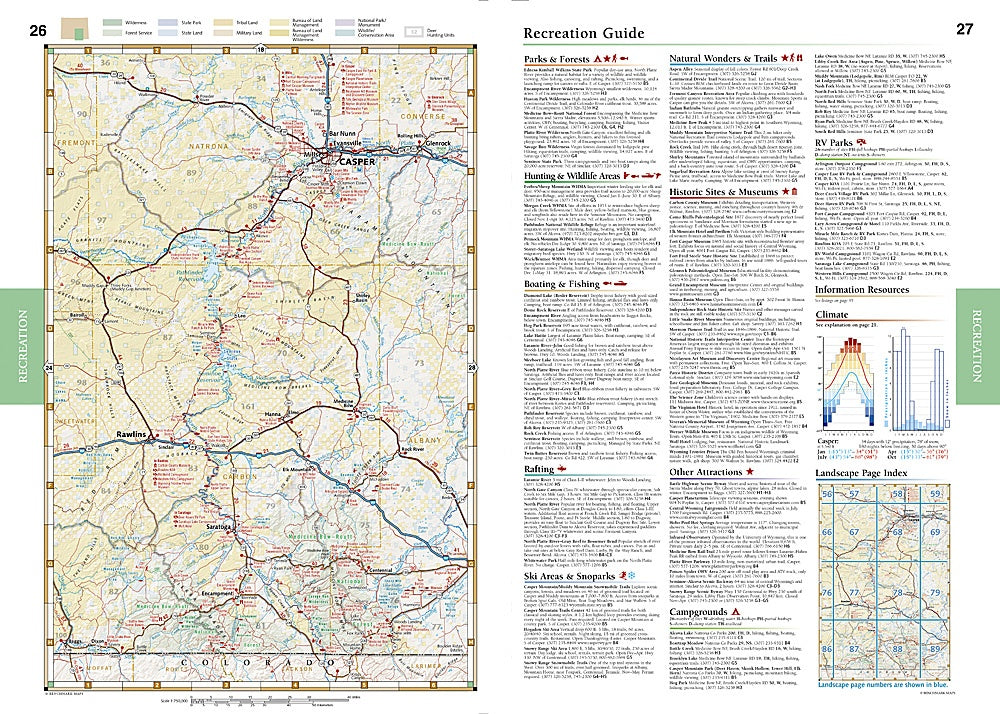 Wyoming Road & Recreation Atlas by Benchmark Maps - Recreation Guide Page