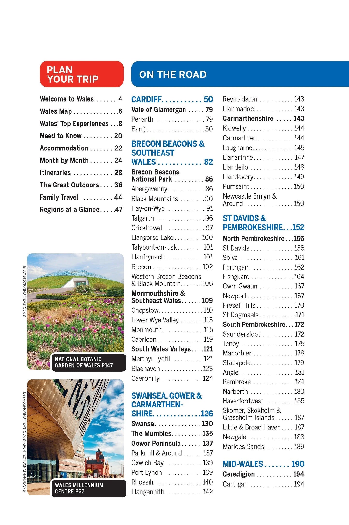 Wales Travel Guide Book by Lonely Planet - Sample Page