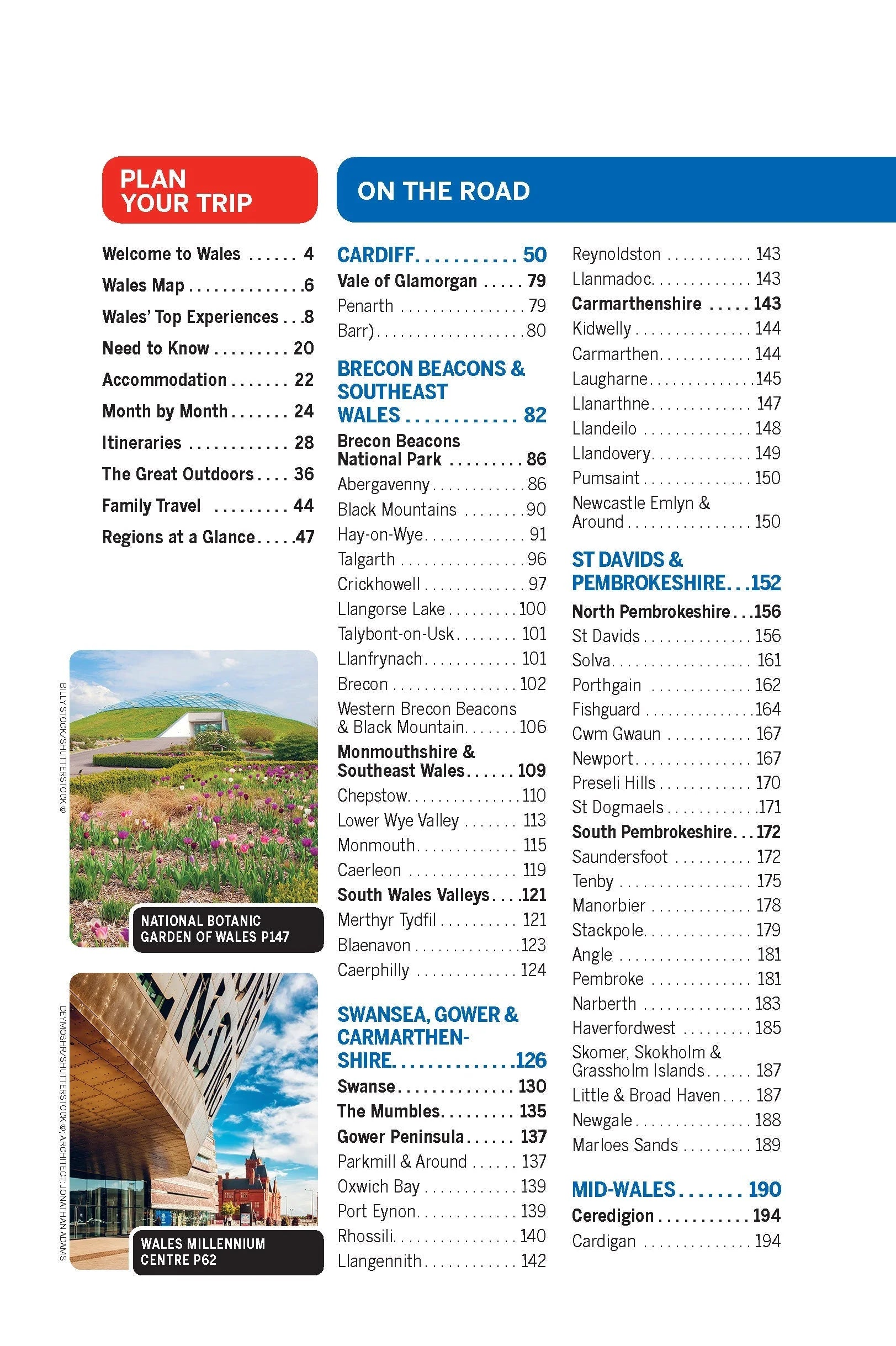 Wales Travel Guide Book by Lonely Planet - Sample Page