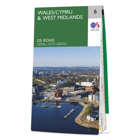 Wales / Cymru & West Midlands Road & Reference Map by Ordnance Survey - Cover