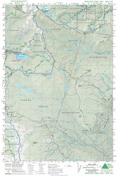 Walupt Lake, WA - Green Trails Map #335