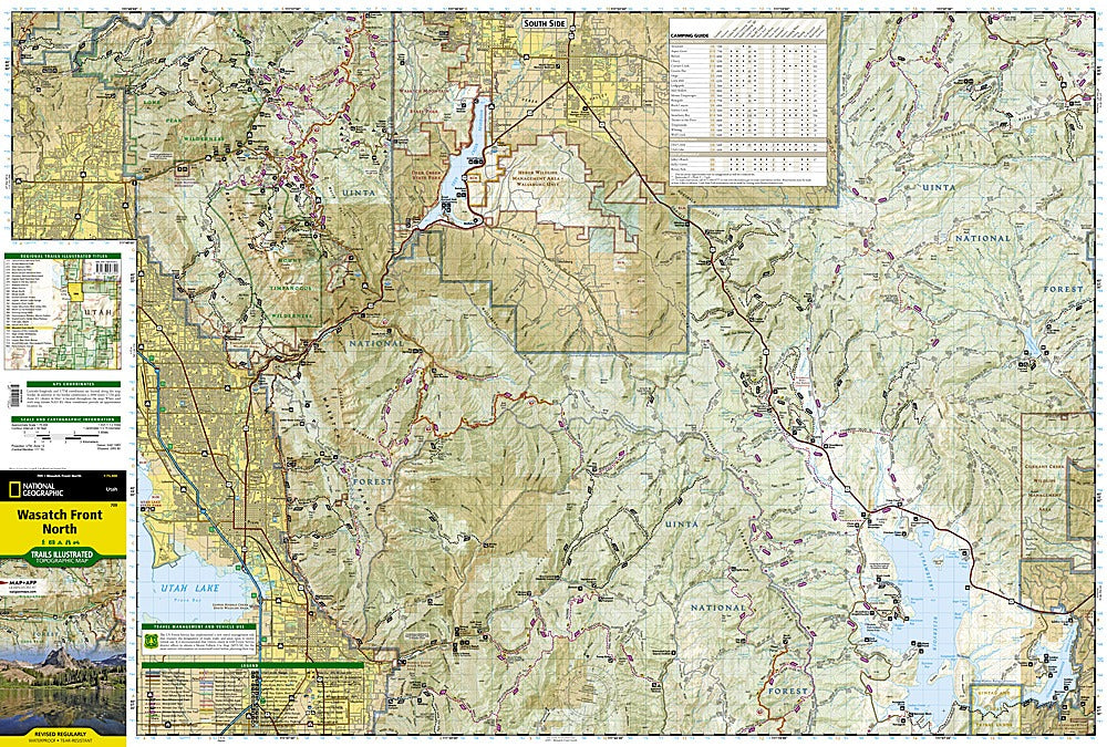 Wasatch Front North Trails Illustrated Topographic Map #709 - Map Detail