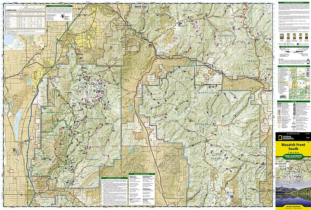 Wasatch Front South Trails Illustrated Topographic Map #701 - Map Detail