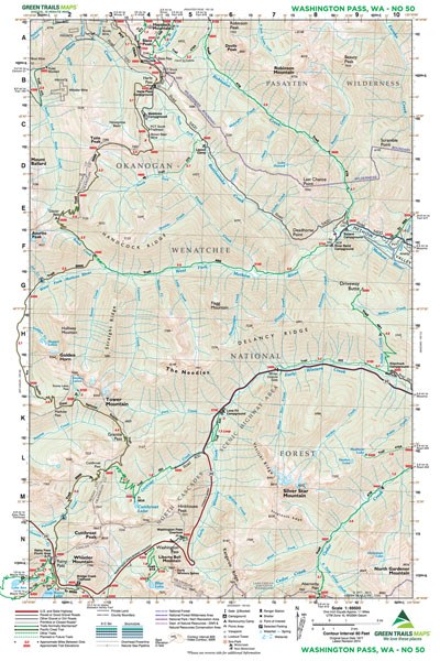 Washington Pass, WA - Green Trails Map #50