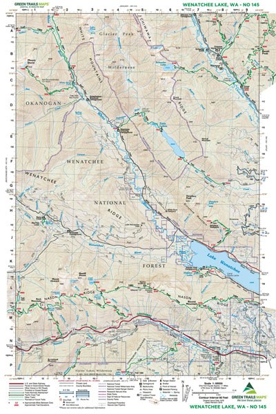 Wenatchee Lake, WA - Green Trails Map #145