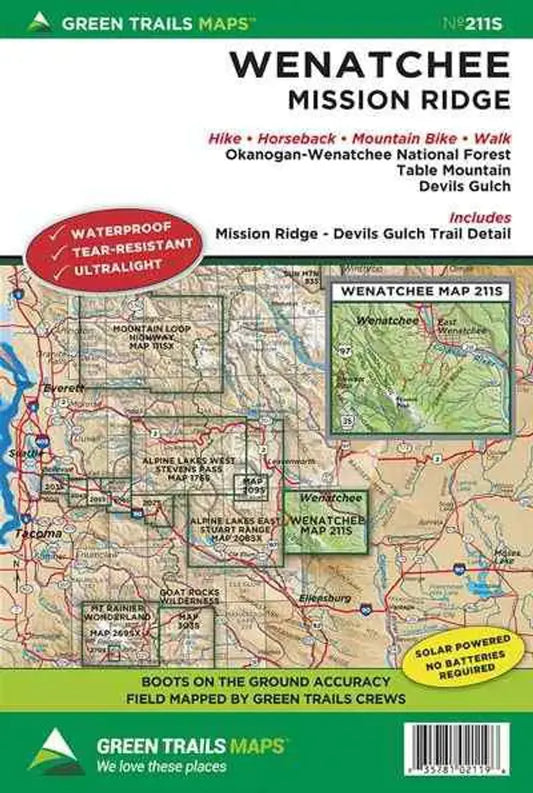 Wenatchee / Mission Ridge, WA - Green Trails Map #211S