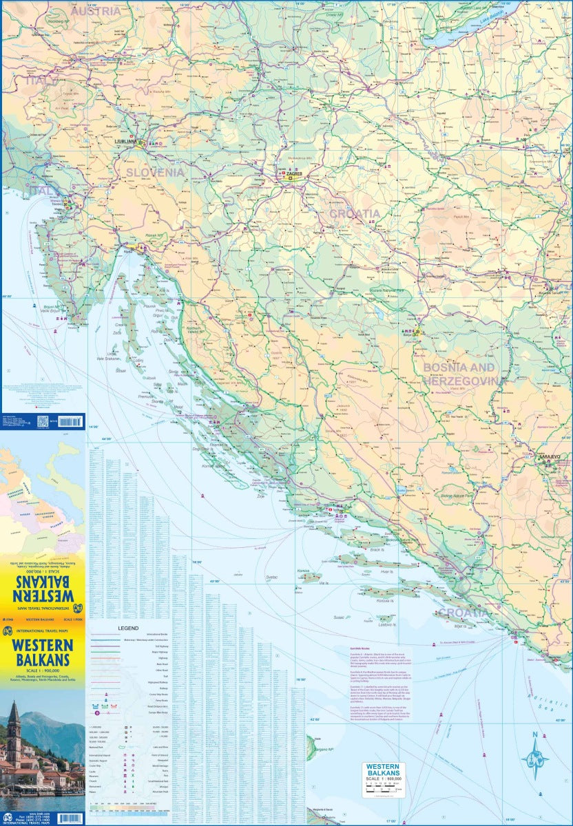 Western Balkans Travel & Reference Map by ITMB - Map Detail, North
