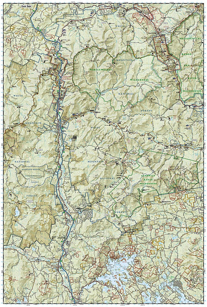 White Mountain National Forest West Trails Illustrated Topographic Map #740 - Map Detail