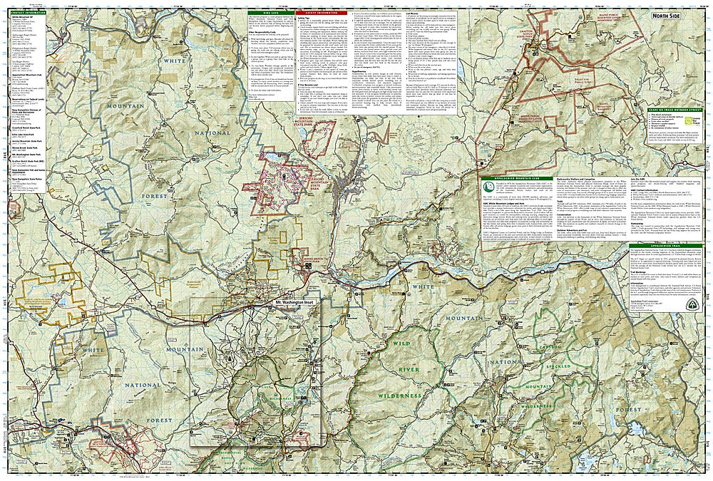 White Mountain National Forest East Trails Illustrated Topographic Map #741 - Map Detail