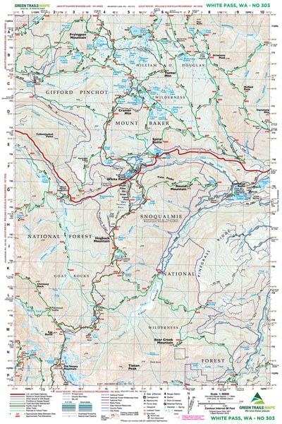 White Pass, WA - Green Trails Map #303