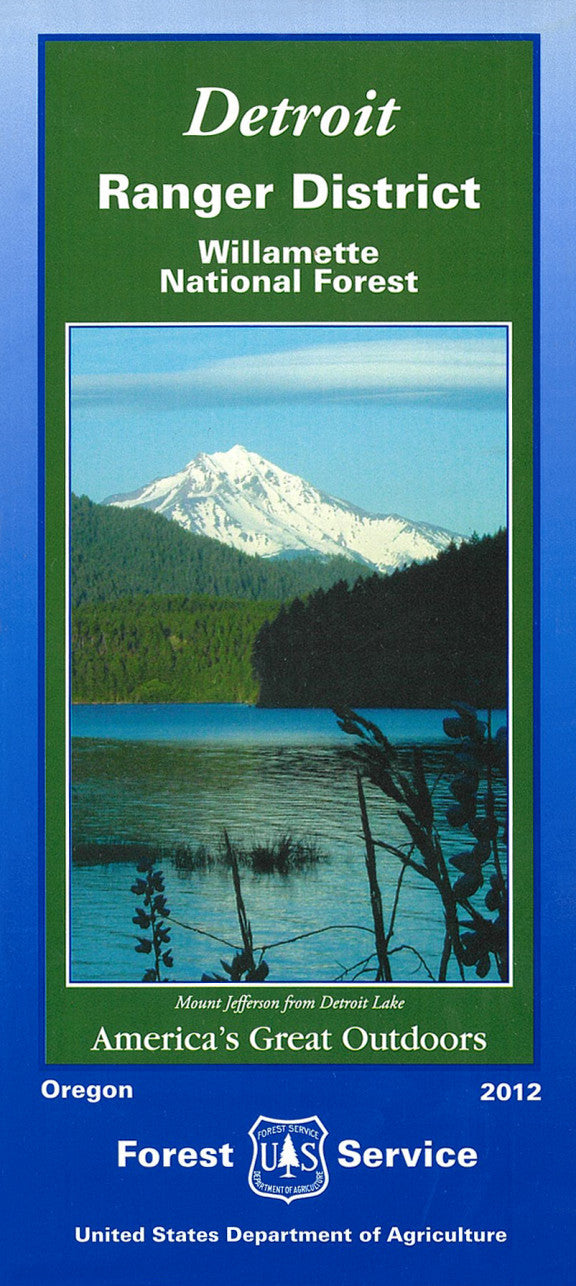 Mccall Ranger Ditrict Map Willamette National Forest - Detroit Ranger District USFS Map – Metsker ...