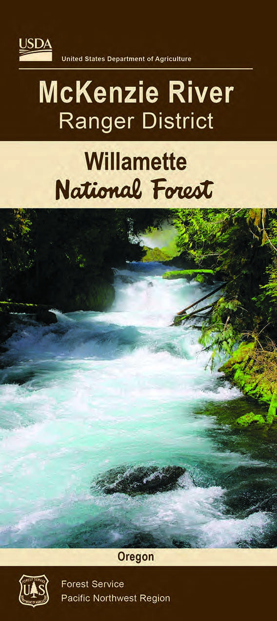 Willamette National Forest - McKenzie River Ranger District Forest Service Map - Cover