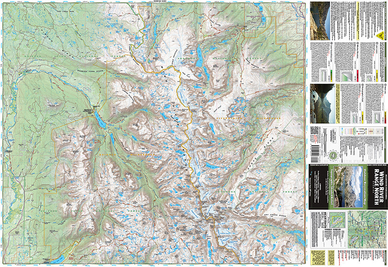Wind River Range North Hiking Map