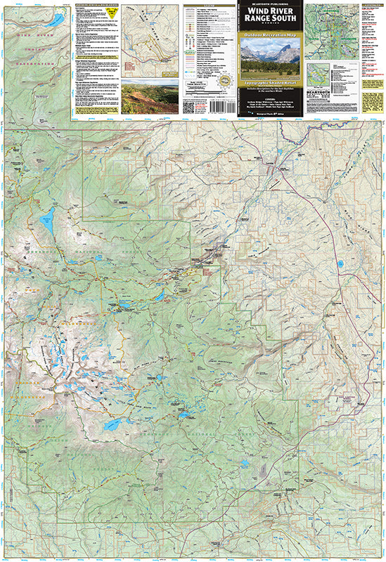 Wind River Range South Hiking Map