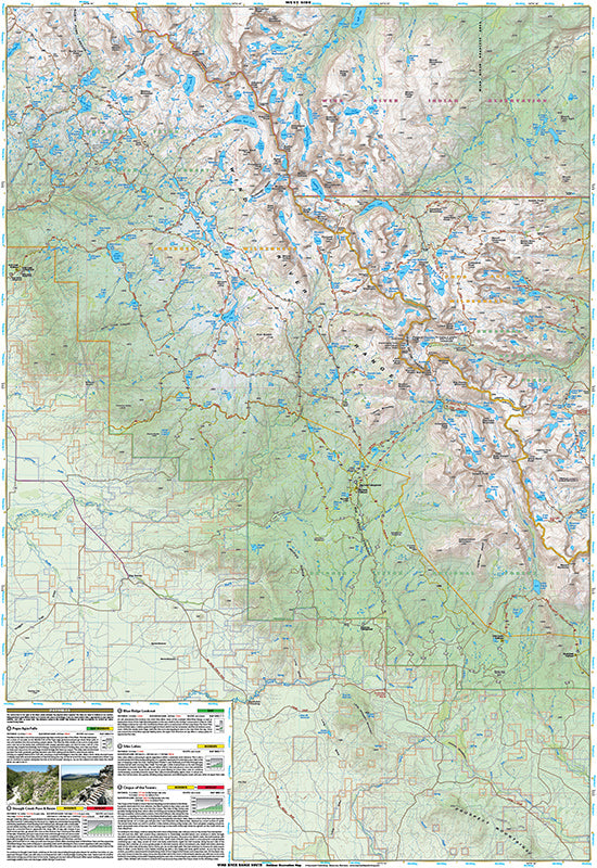 Wind River Range South Hiking Map