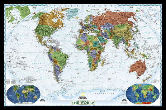 World Wall Map by National Geographic - Decorator Series