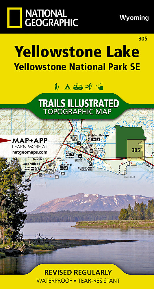Yellowstone National Park SE (Yellowstone Lake) Trails Illustrated Topographic Map #305 - Cover