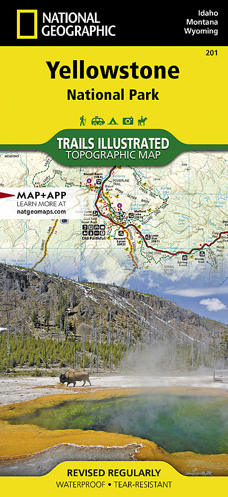Yellowstone National Park Trails Illustrated Topographic Map #201 - Cover
